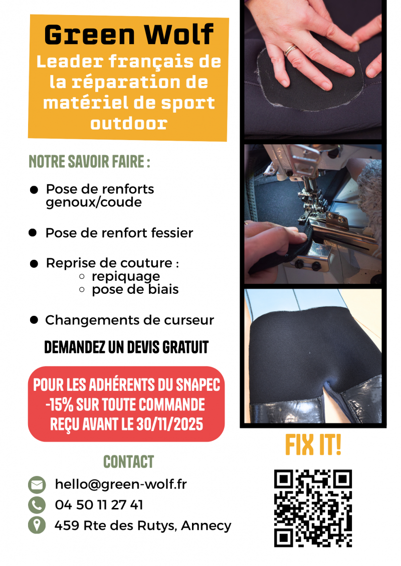 Profitez de la hors saison pour rparer vos combinaisons noprnes !