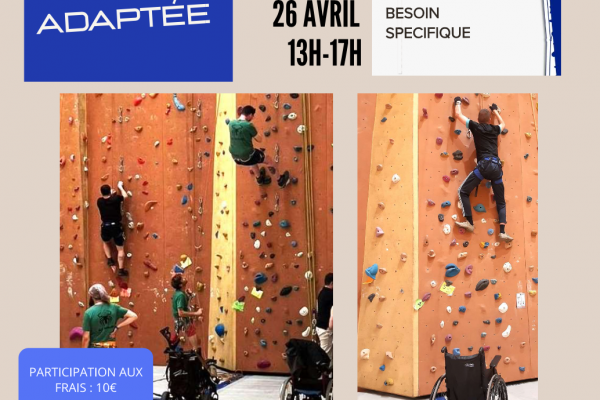 Para-escalade : Initiation et découverte à Echirolles le 26 Avril 2026